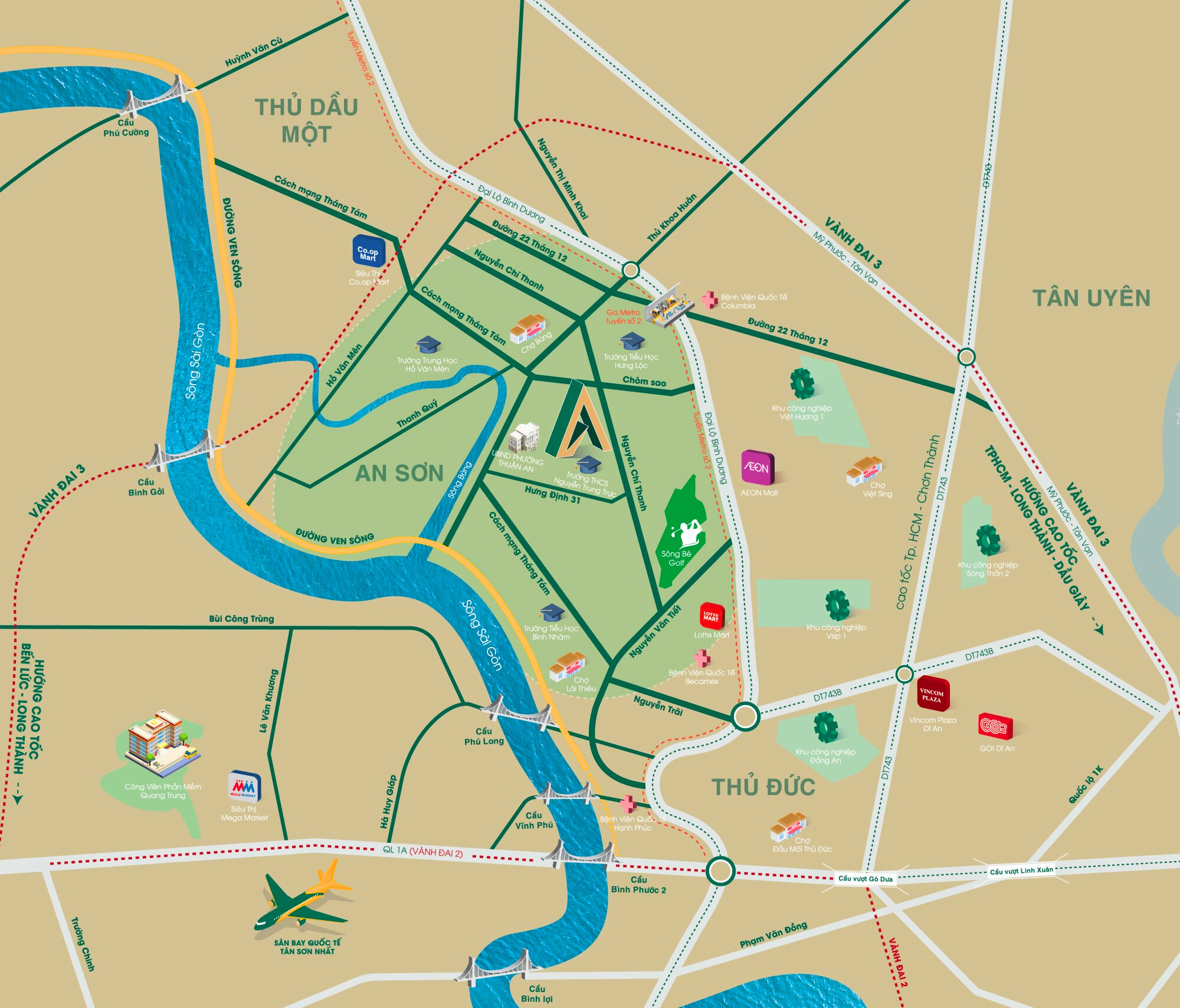 Vị Trí The Emerald Garden View Gần Dự án Nào